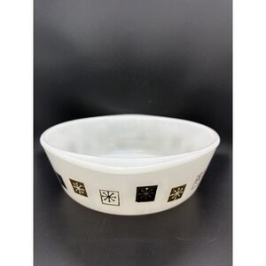 Vintage INLAND GLASS ATOMIC STARBURST CASSEROLE DISH MID CENTURY DANISH MODERN